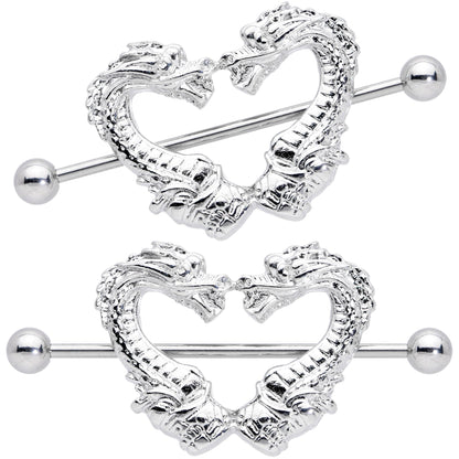14G 13/16 Dragons Heart Nipple Shield Set