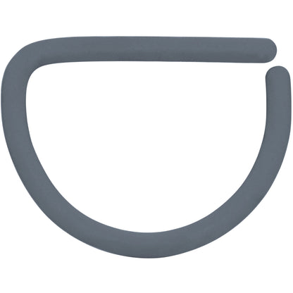 18G 3/8 Grey Matte D Shape Septum Ring