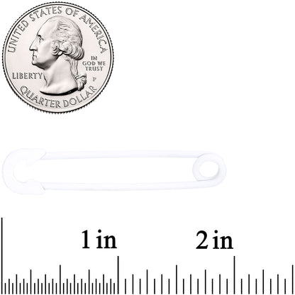 14G White Matte Punk Rock Safety Pin Industrial Barbell 38mm