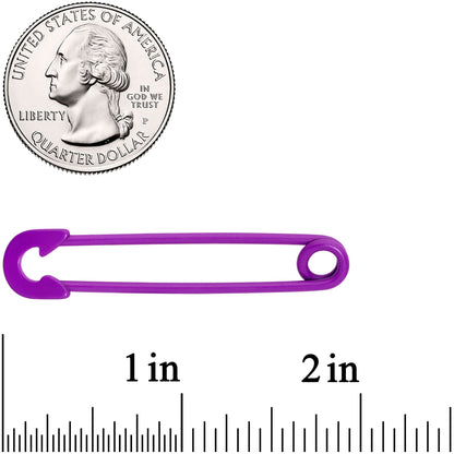 14G Purple Matte Punk Rock Safety Pin Industrial Barbell 38mm