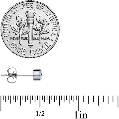 20G Clear CZ Gem 3mm G23 Titanium Post Stud Earrings