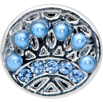 16G 1/4 Blue Gem Geometric Blues Pattern Labret Monroe Tragus