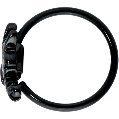 20G 5/16 Black Purple Wings Butterfly Nose Hoop