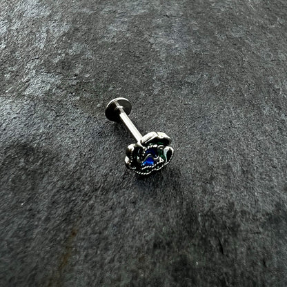 16G 5/16 Spring Flower Green Blue Labret Monroe Tragus