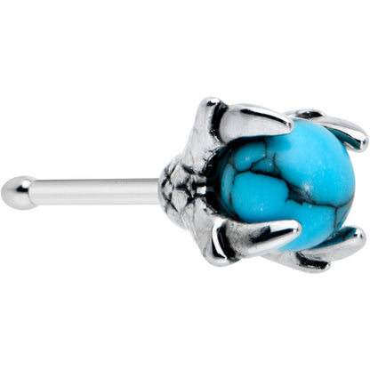 20G 1/4 Blue Turquoise Claw Hand Halloween Nose Bone