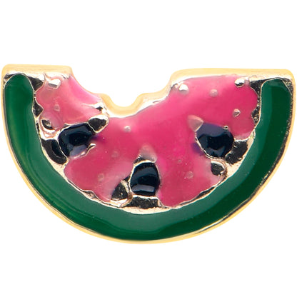 16G 1/4 Gold Tone Watermelon Bite Labret