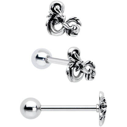 Officially Licensed Dungeons & Dragons Dice Barbell Tongue Ring  Set of 2