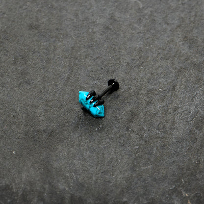 16G 5/16 Blue Turquoise Black Claw Obelisk Labret Monroe Tragus