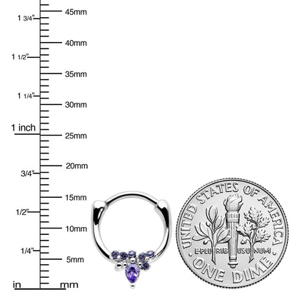 16G 5/16 Purple Gem Bee Glamour Cartilage Clicker