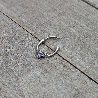 16G 5/16 Purple Gem Bee Glamour Cartilage Clicker