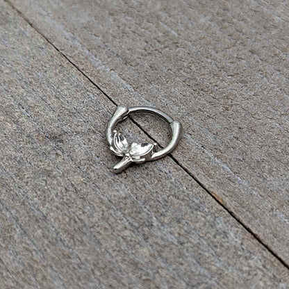 16G 5/16 Clear Gem Simple Style Dragonfly Cartilage Clicker