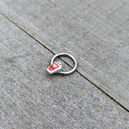 16G 5/16 Sweet Pumpkin Frappe Autumn Hinged Segment Ring