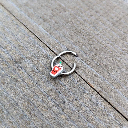 16G 5/16 Sweet Pumpkin Frappe Autumn Hinged Segment Ring