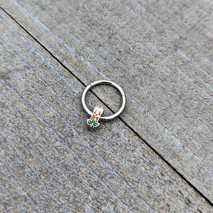 16G 3/8 Sweet Holiday Candle Christmas Hinged Segment Ring