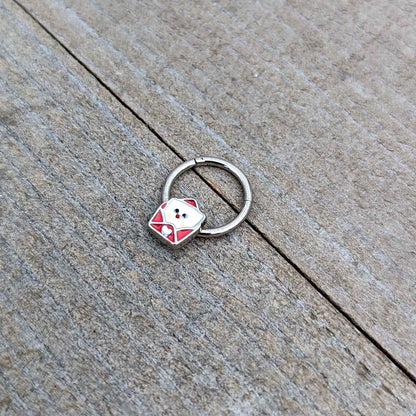 16G 3/8 Sweet Love Letter Valentine Hinged Segment Ring