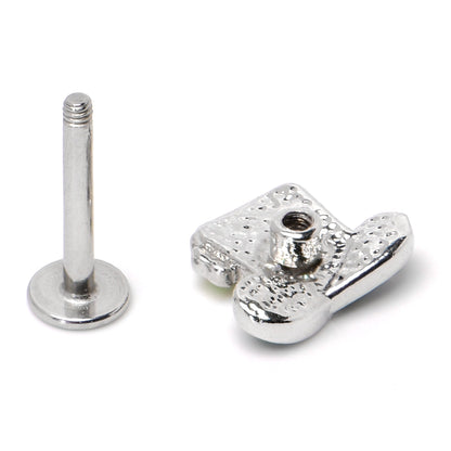 16G 5/16 Glitter Top Hat Shamrock St Patricks Labret Monroe Tragus