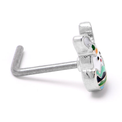 20G 7mm Easter Egg Bunny L Shape Nose Ring