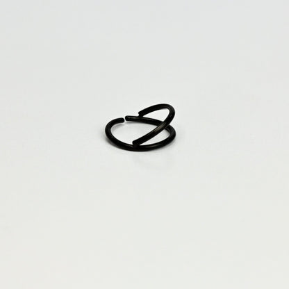 20G 5/16 Black Double Nose Hoop