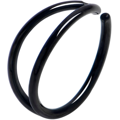 20G 5/16 Black Double Nose Hoop