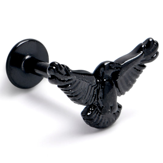 16G 5/16 Black Raven Bird Labret Monroe Tragus
