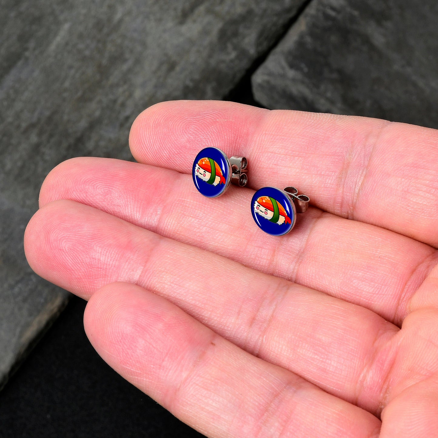 Sushi Stud Earrings by Onyx O