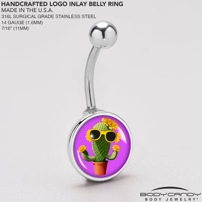 Sunflower Cactus Belly Ring by Onyx O