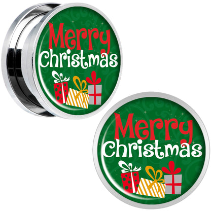 Merry Christmas Presents Screw Fit Plug Set Sizes 6mm to 20mm
