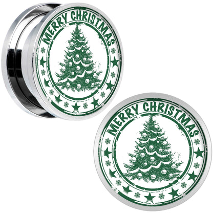 Merry Christmas Tree Screw Fit Plug Set Sizes 5mm to 20mm