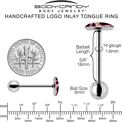 Karmic Boomerang Barbell Tongue Ring by Onyx O