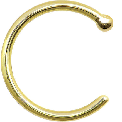 18G 3/8 Solid 14K Yellow Gold Nose Hoop