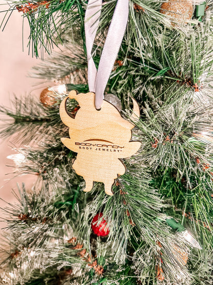 Wood Holiday Krampus Cutie Christmas Ornament