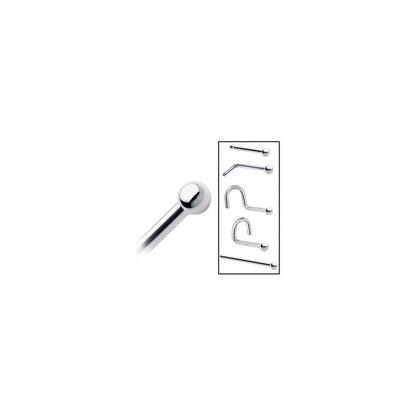 Platinum 1.5mm Ball Nose Ring