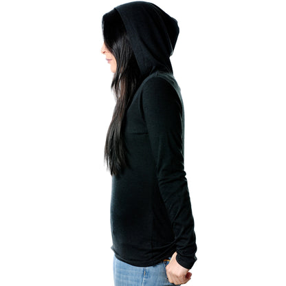 Don't Touch Me Black Tapered Long Sleeve Hoodie