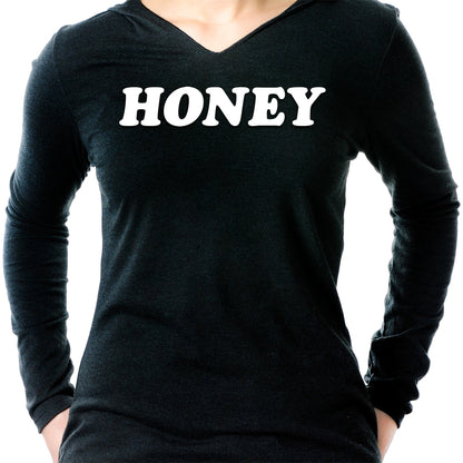 Honey Black Long Sleeve Hoodie