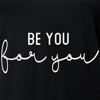 Be You, For You Black Tapered V-Neck Tee Shirt