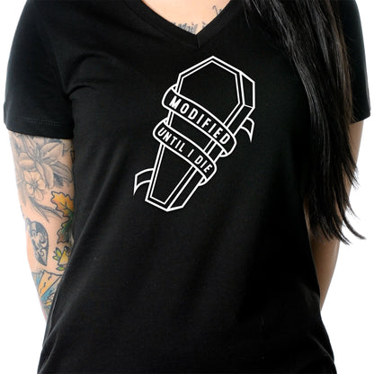 Modified Till I Die Tapered V-Neck Tee Shirt