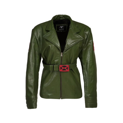 97 Rogue Green Leather Jacket Designed and Handmade by Ox and Bulls