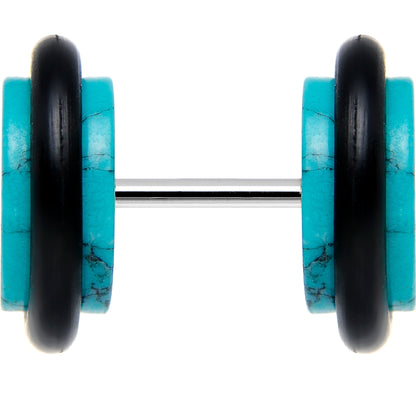 Aqua Faux Marble Cheater Plug Set