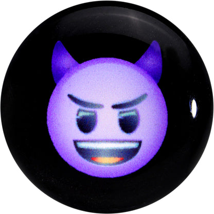2G Licensed Purple Devil emoji Acrylic Double Flare Plug Set