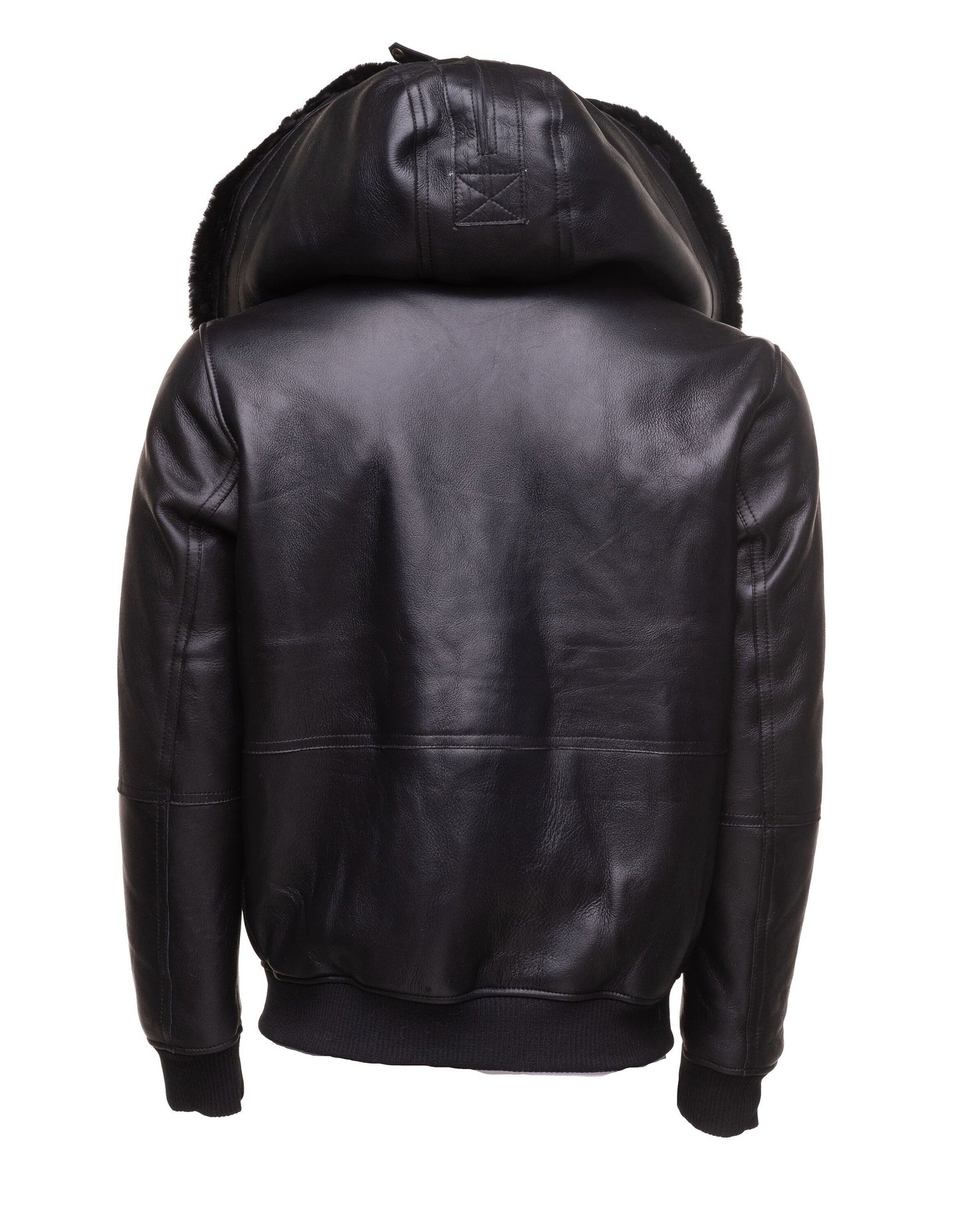 Handmade Gregos Varsity Style Sheepskin Shearling Jacket With Large Hoodie
