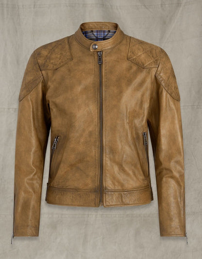 Handmade Outlaws Gangsta Leather Biker Jacket