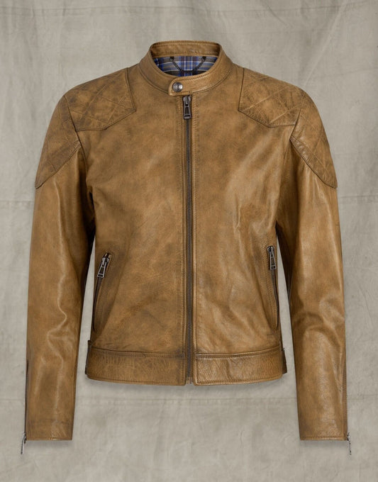 Handmade Outlaws Gangsta Leather Biker Jacket