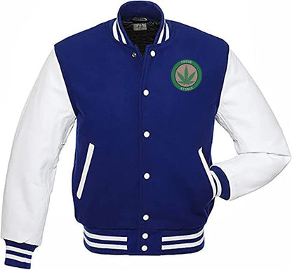 Handmade Pot Leaf Weed Cannabis Rastafarian Jacket High Times Varsity Jacket