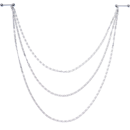 Handcrafted Swirly Link Dangle Nipple Chain