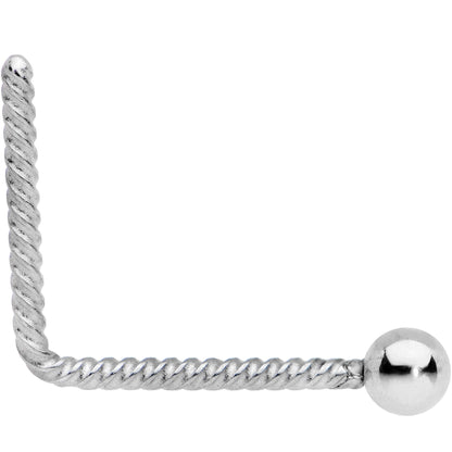 2mm Ball End So Twisted L Shaped Nose Ring