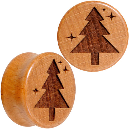 Organic Beechwood Christmas Tree Saddle Plug Set Sizes 8mm to 25mm